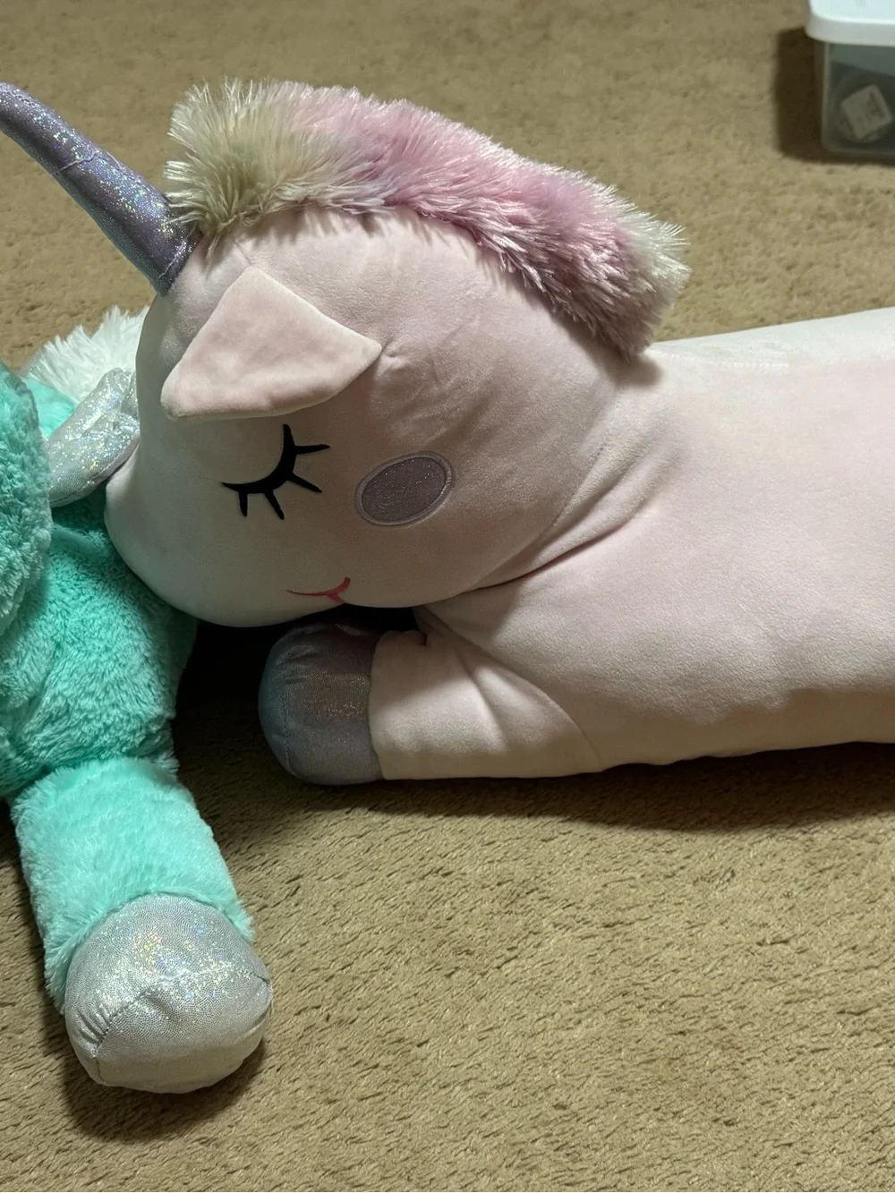 Rainbow Unicorn Print Bedding - Pastel Pink & Multicolor